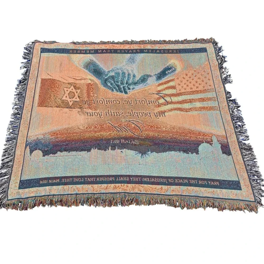Tapestry Throw Blanket Jerusalem Prayer Team Isaiah 40:1 51